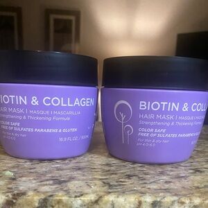 (2) LUSETA Biotin Collagen Hair Mask Strengthening Thickening Sulfate Free